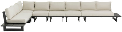 Maldives - 6 Piece Water Resistant Outdoor Patio Modular Sectional With Gray Base