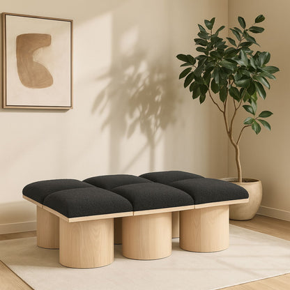 Pavilion - 6 Piece Modular Bench With Natural Base
