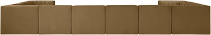 Rummi - Velvet Performance Fabric Upholstered 10 Piece Modular Sectional