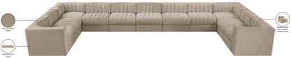 Rummi - Velvet Performance Fabric Upholstered 11 Piece Modular Sectional