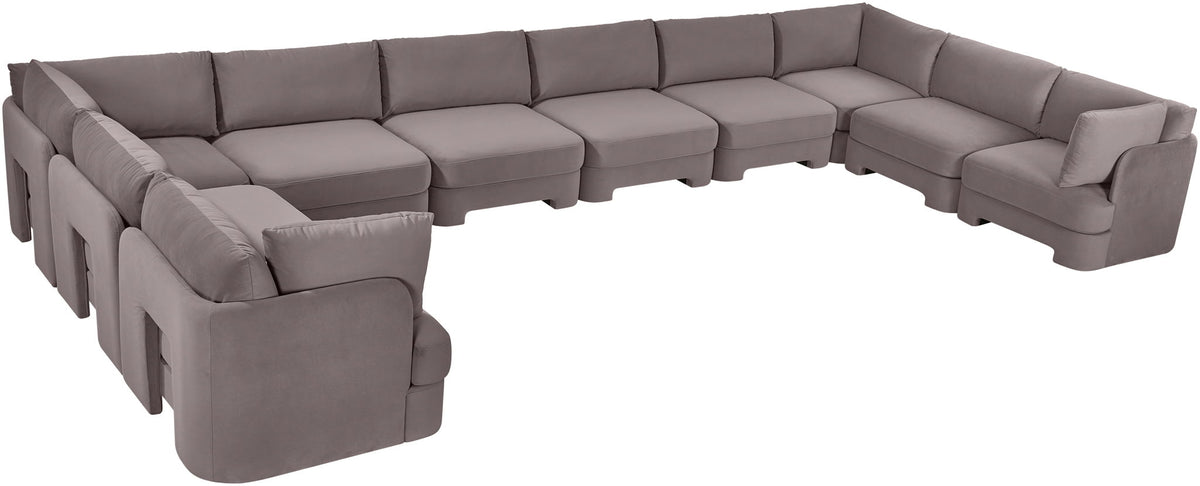 Hammond - Velvet Performance Fabric Upholstered 10 Piece Sectional