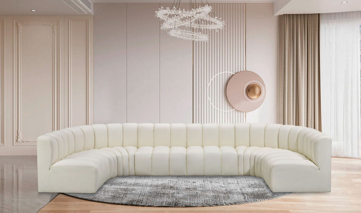 Arc - Faux Leather Modular U-Shaped Sectional