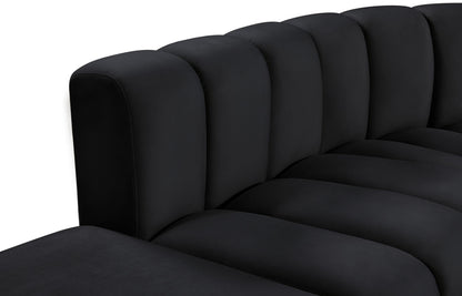 Arc - Velvet 6 Piece Corner Modular Sofa