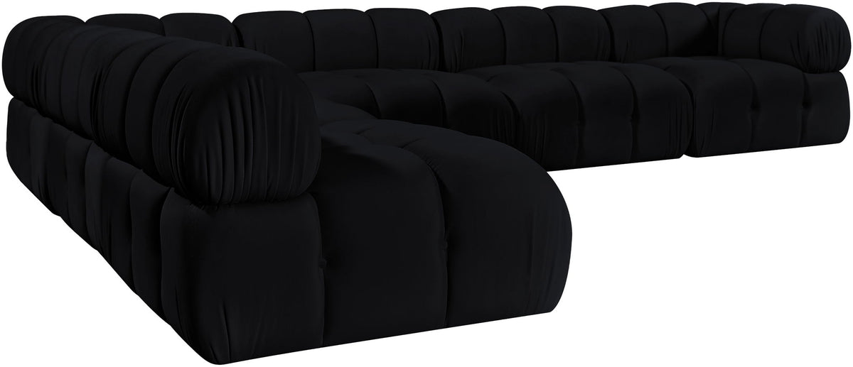 Orin - Velvet 6 Piece Modular L-Shaped Sectional