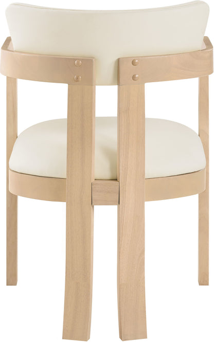 Lavrin - Vegan Leather Dining Arm Chair (Set of 2) - Natural Base