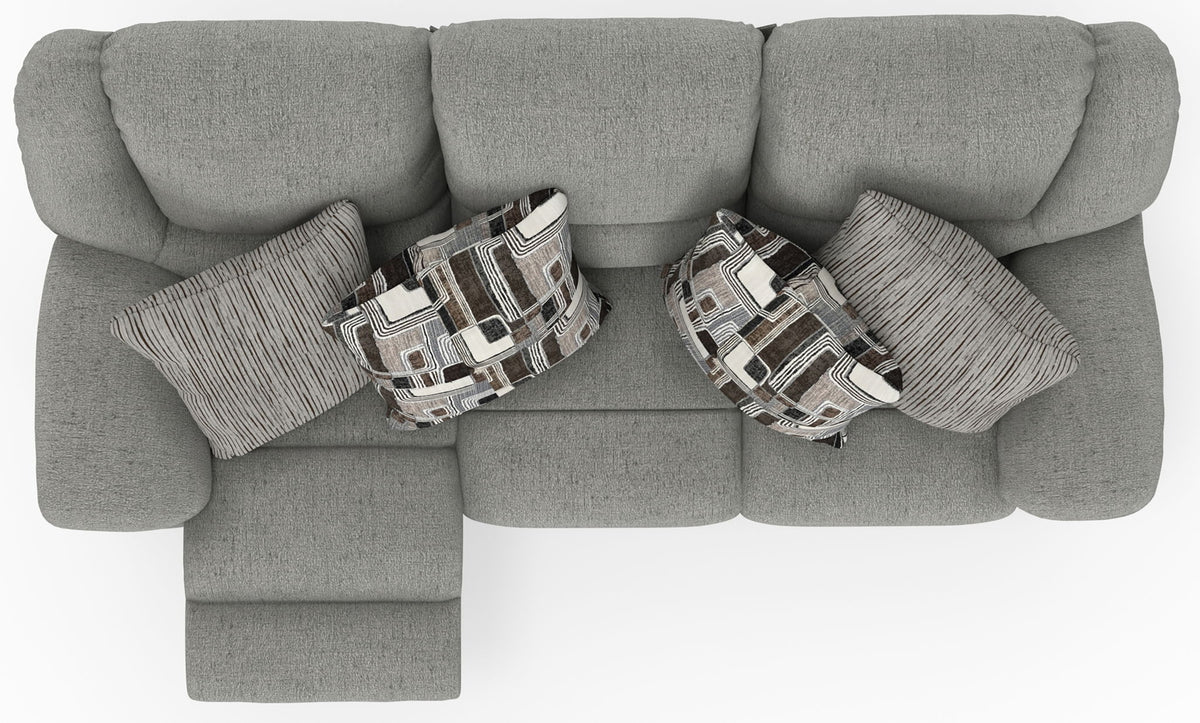 Trifecta - Sofa With 3 Recliners and Drop Down Table