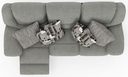 Trifecta - Sofa With 3 Recliners and Drop Down Table