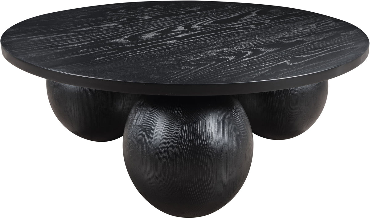 Fitch - Wood Oak Veneer Coffee Table - 3 Legs