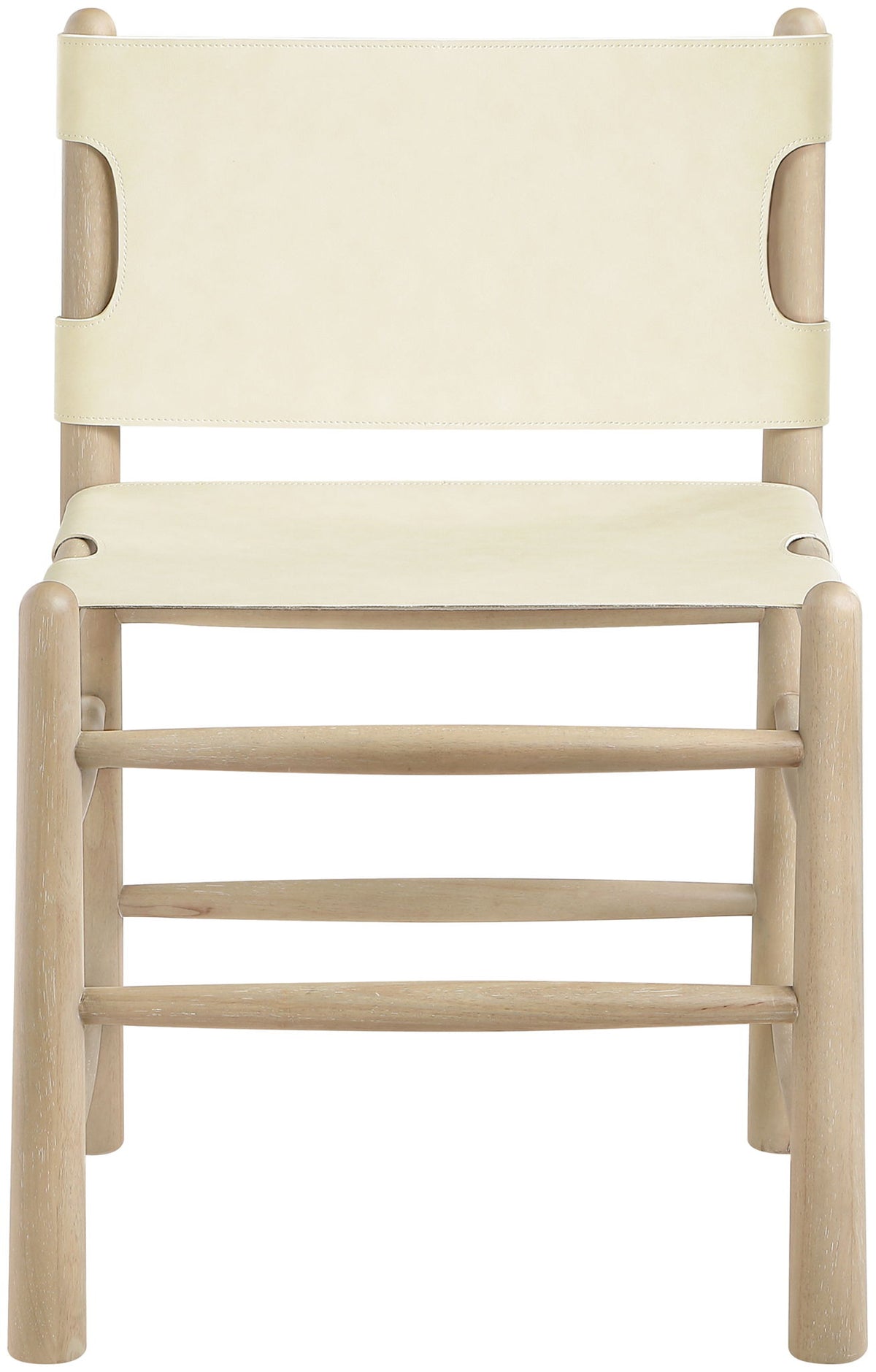 Santos - Vegan Leather Upholstered Dining Chair With Stained Natural Base (Set of 2)