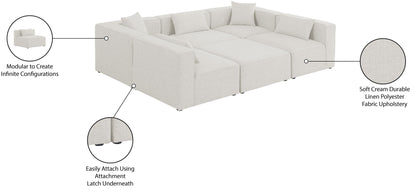 Cube - Linen 6 Piece Modular Sectional