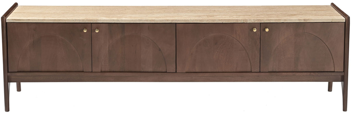 Veya - 71" Genuine Marble And Mango Wood Media Console