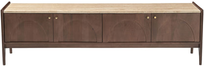 Veya - 71" Genuine Marble And Mango Wood Media Console