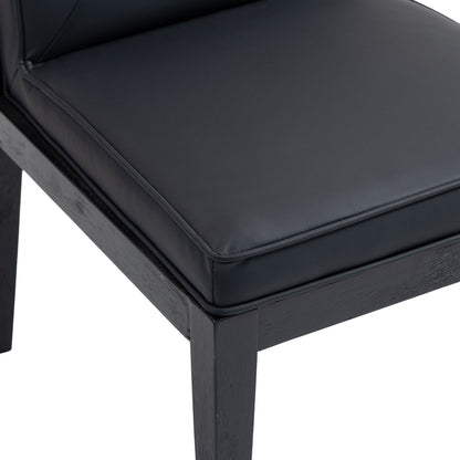Gwendolyn - Faux Leather Dining Side Chair With Black Frame (Set of 2)