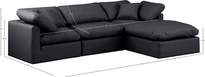 Indulge - Faux Leather 4 Piece Modular Sectional With Chaise