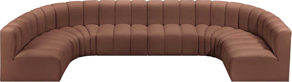 Arc - Faux Leather Modular U-Shaped Sectional