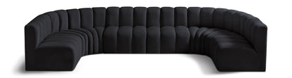 Arc - Velvet Modular U-Shaped Sectional