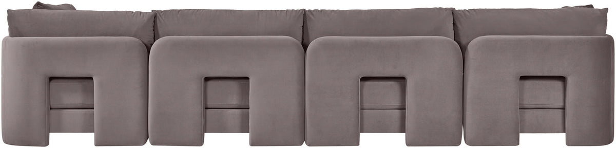 Hammond - Velvet Performance Fabric Upholstered 4 Piece Sofa
