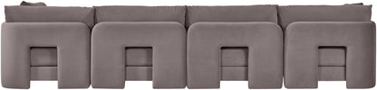 Hammond - Velvet Performance Fabric Upholstered 4 Piece Sofa