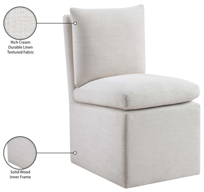 Nelori - Linen Textured Performance Fabric Upholstered Dining Chair (Set of 2)