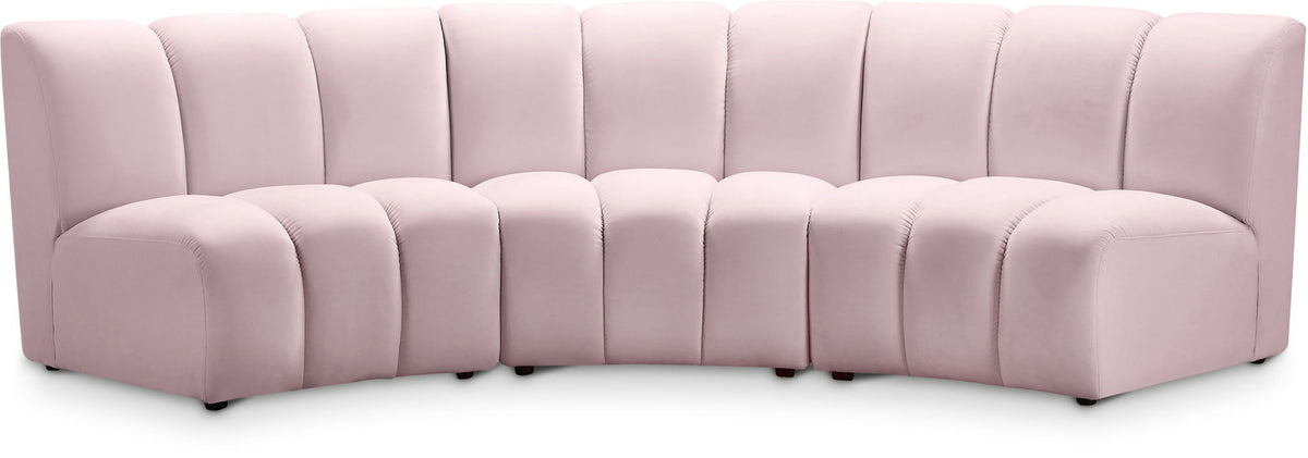 Infinity - 3 Piece Velvet Modular Sectional