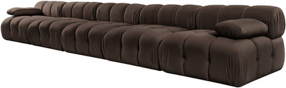 Orin - Velvet 5 Piece Modular Armless Sofa
