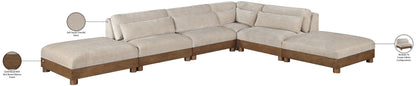 Turin - Chenille Fabric Upholstered Modular Sectional - Taupe