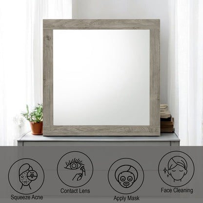 Mari - Mirror - Light Gray Finish