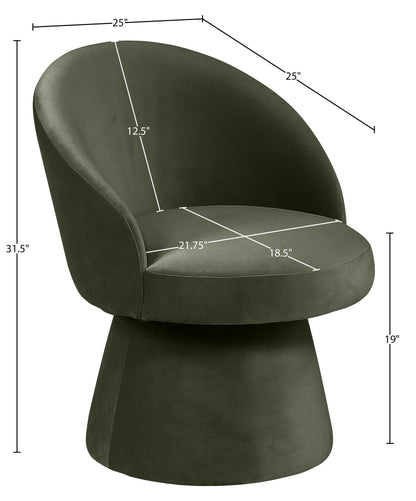 Selene - Upholstered Swivel Dining Chair