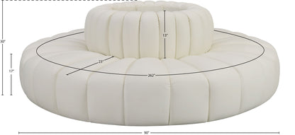 Arc - Faux Leather 8 Piece Round Modular Sofa