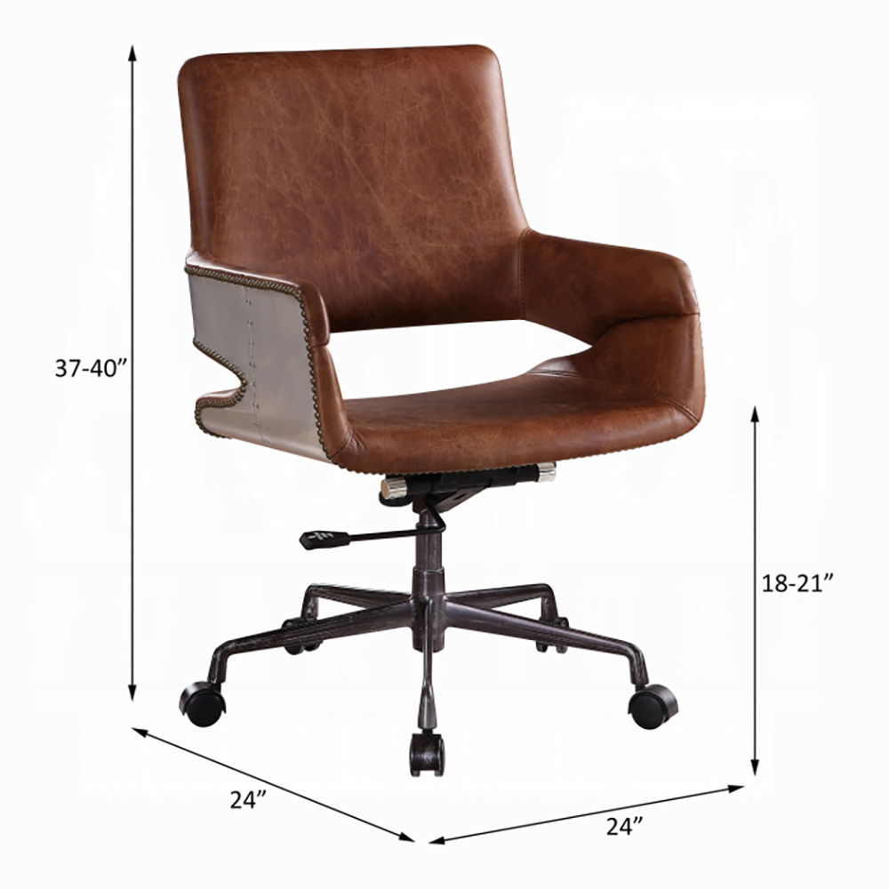 Kamau - Office Chair - Vintage Cocoa Top Grain Leather
