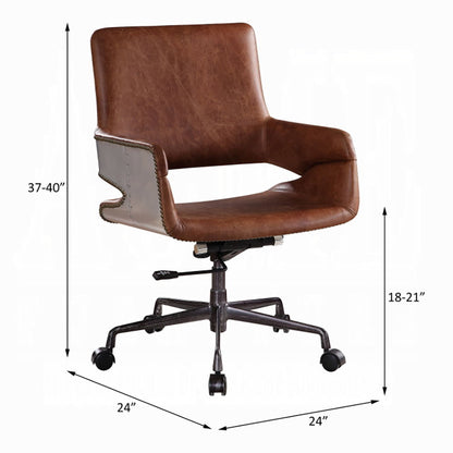 Kamau - Office Chair - Vintage Cocoa Top Grain Leather