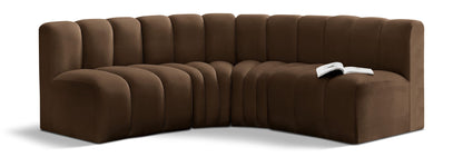 Arc - Velvet 4 Piece Corner Modular Sofa