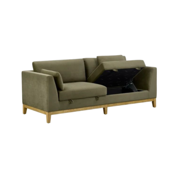 THOMASVILLE MOKENA FABRIC SOFA WITH STORAGE