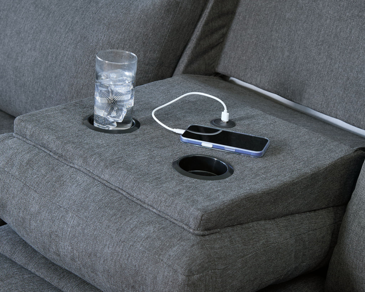 Side-Swipe - Reclining Sofa With Drop Down Table