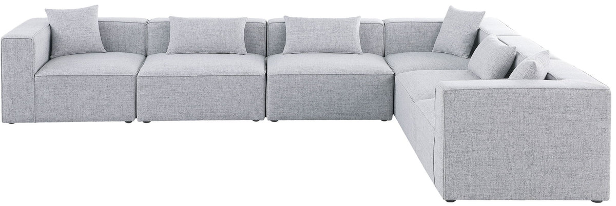 Cube - Linen 6 Piece Modular Corner Sectional