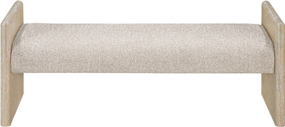 Hickory - Fabric Upholstered Bench - Natural Frame