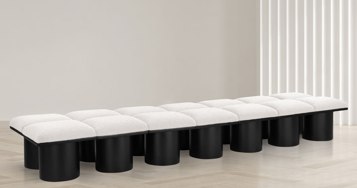 Pavilion - 14 Piece Modular Bench With Black Base