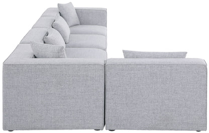 Cube - Linen 5 Piece Modular Sectional