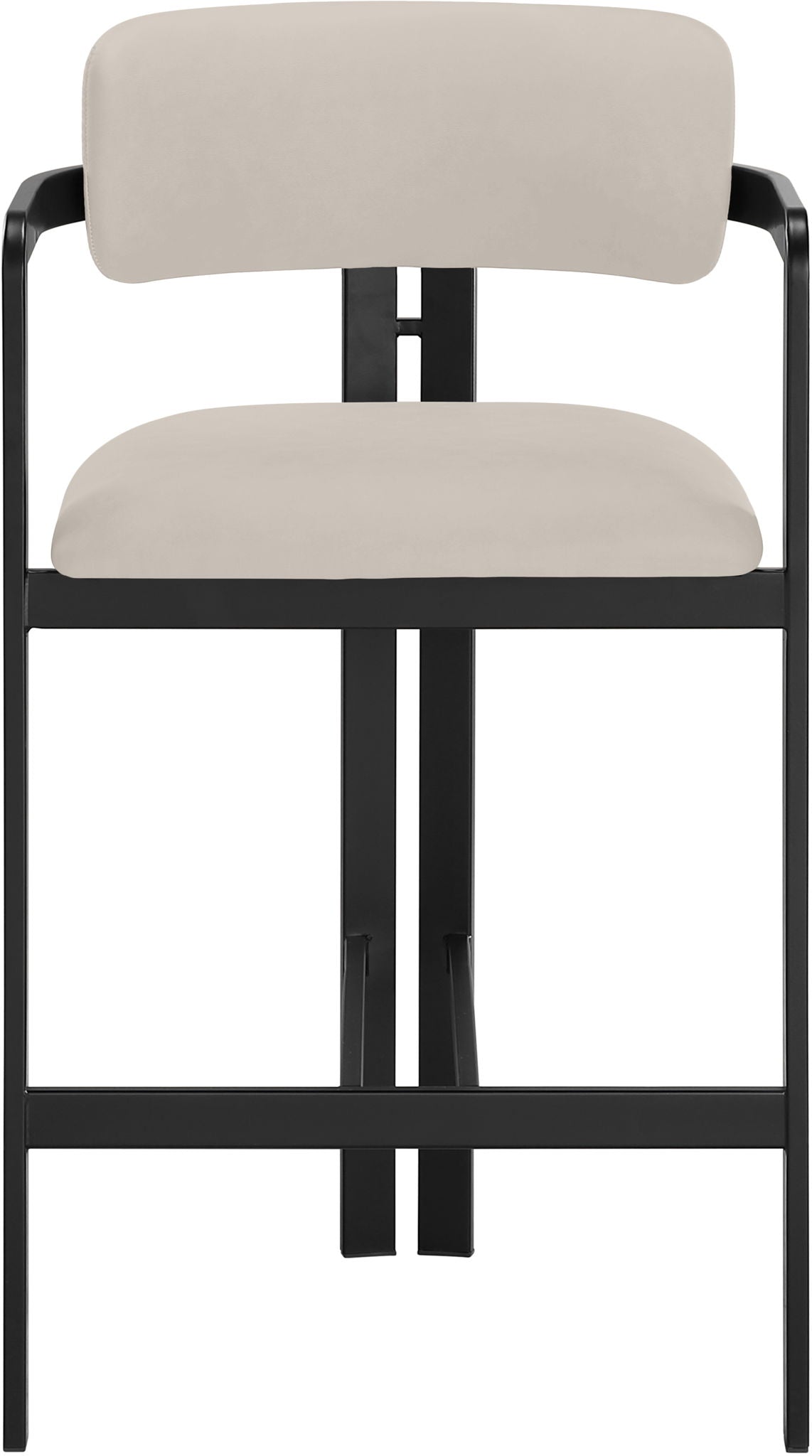 Aurum - Vegan Leather Upholstered Counter Stool With Graphite Black Base