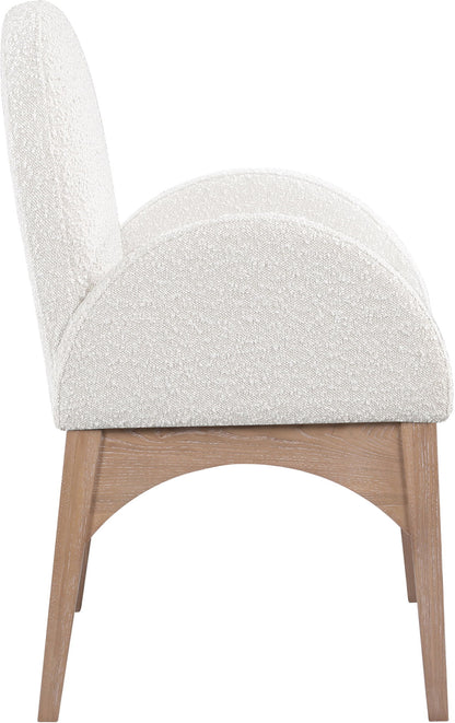 Waldorf - Boucle Dining Arm Chair With Natural Legs