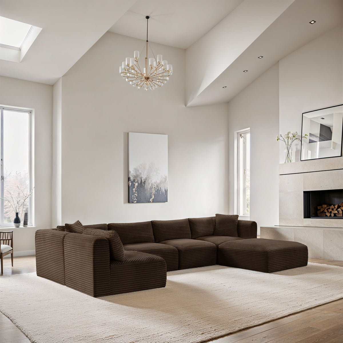 Shaggy - 6 Piece Modular U-Shaped Sectional
