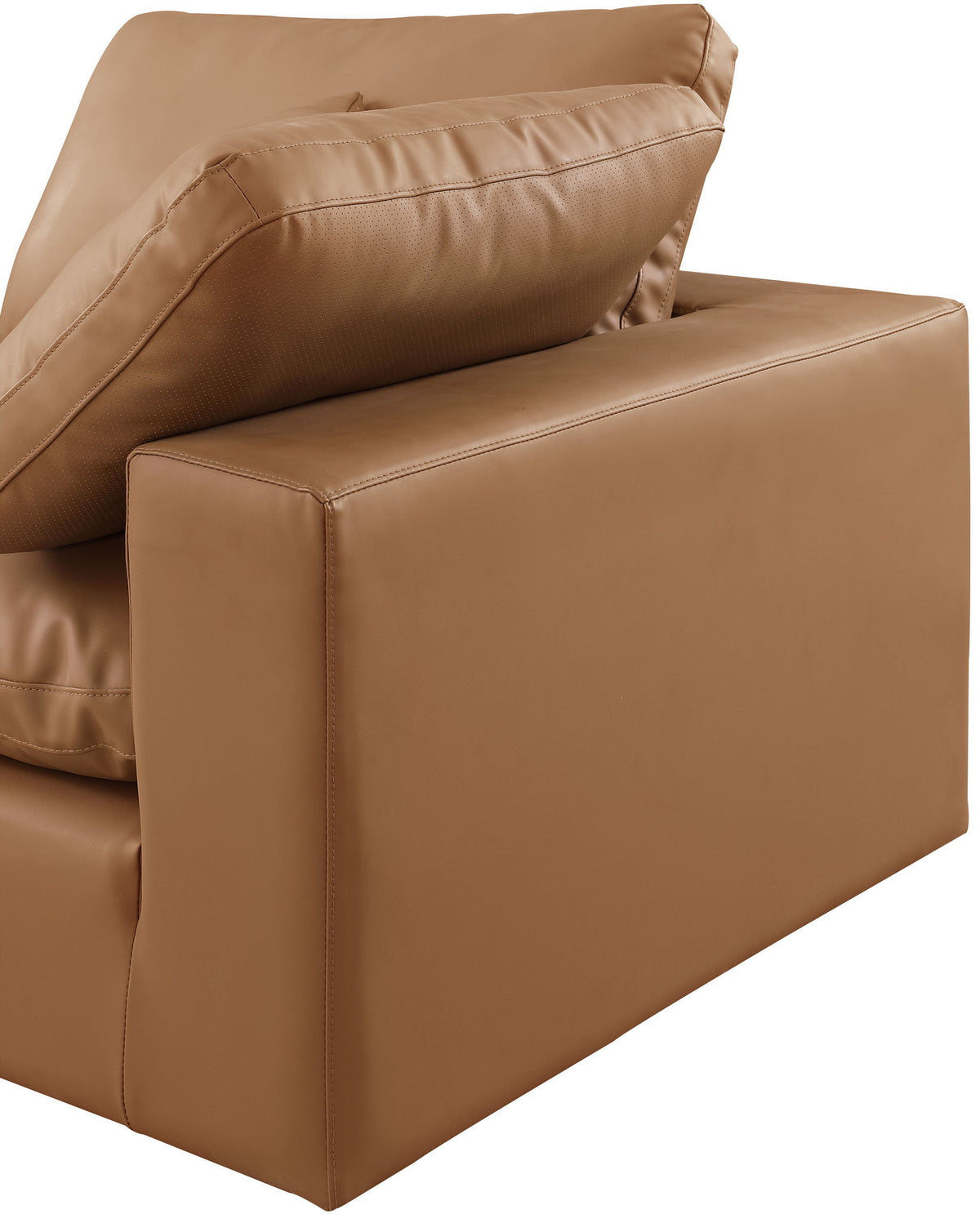 Comfy - 5 Piece Faux Leather Modular Sectional