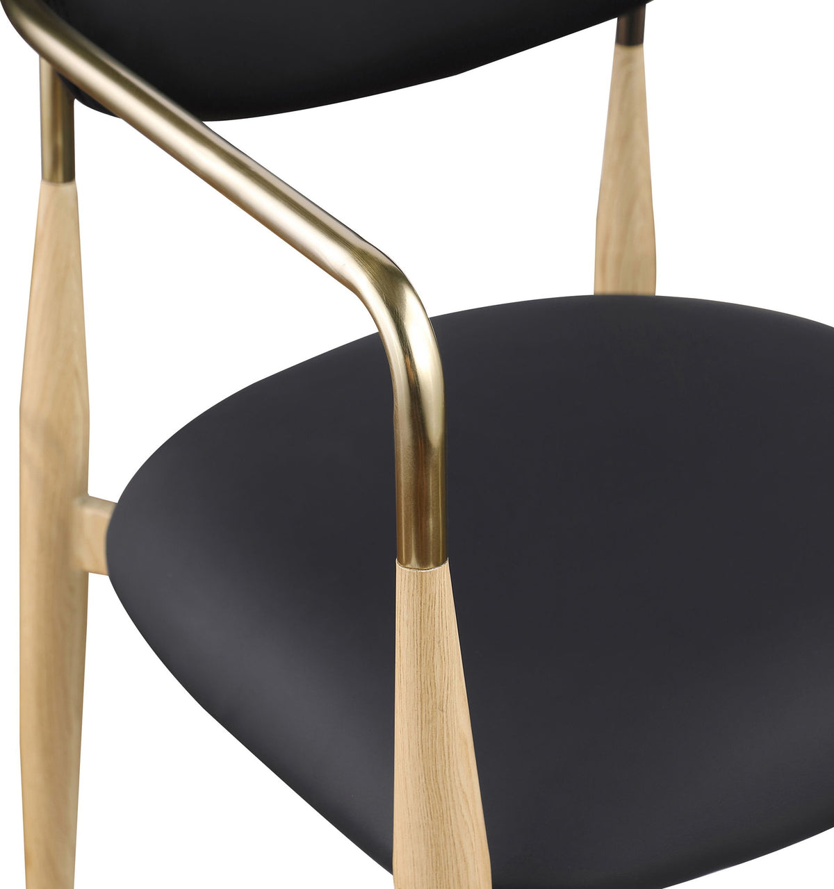 Ronda - Vegan Leather Upholstered Dining Arm Chair - Natural Legs