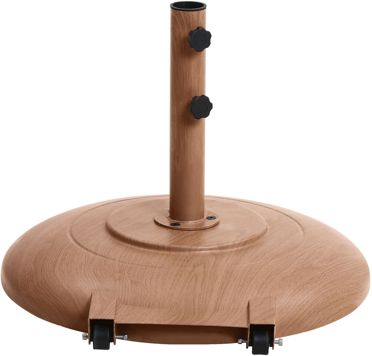 Fiji - Aluminum Patio Umbrella With Round Teak Base