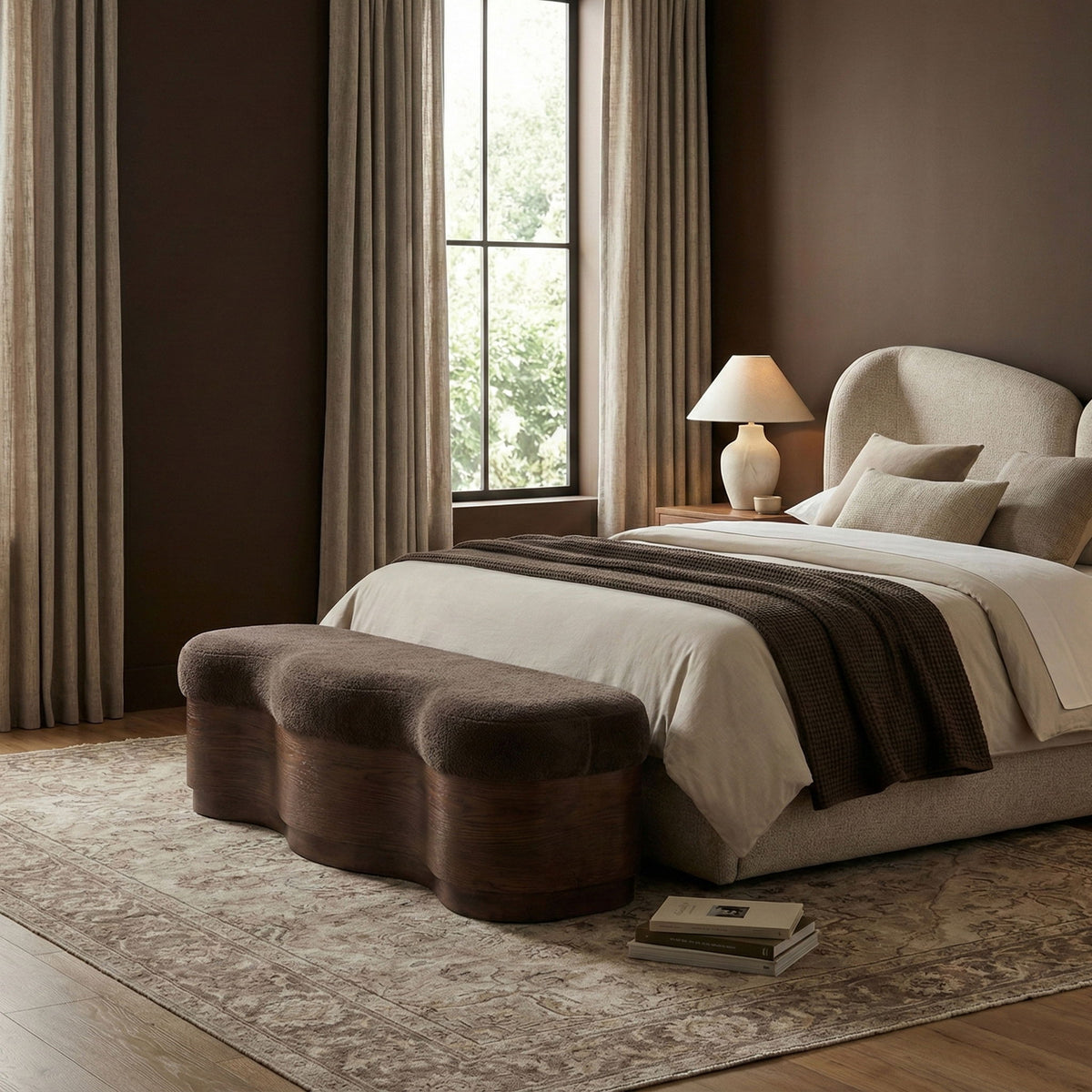 Savoy - Bench With Brown Base