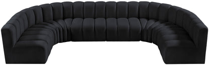 Arc - Velvet Modular U-Shaped Sectional