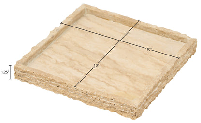 Chambers - Travertine Tray - Beige