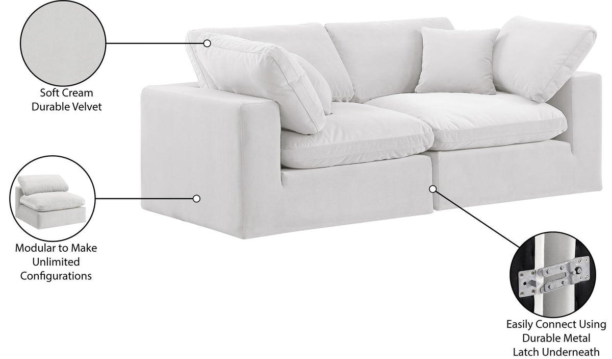 Comfy - Velvet Modular Sofa 2 Seats