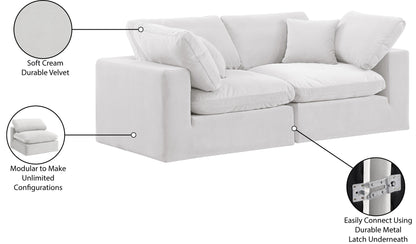 Comfy - Velvet Modular Sofa 2 Seats