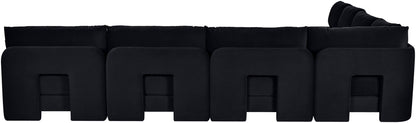 Hammond - Velvet Performance Fabric Upholstered 7 Piece Armless Sectional